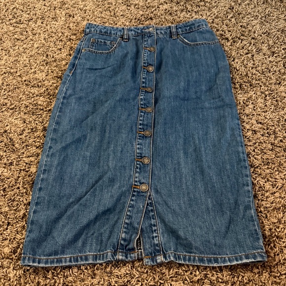 Vero Moda Light Blue denim button skirt - Picture 2 of 3